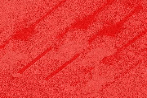 low contrast dj set with red color overlay and grain